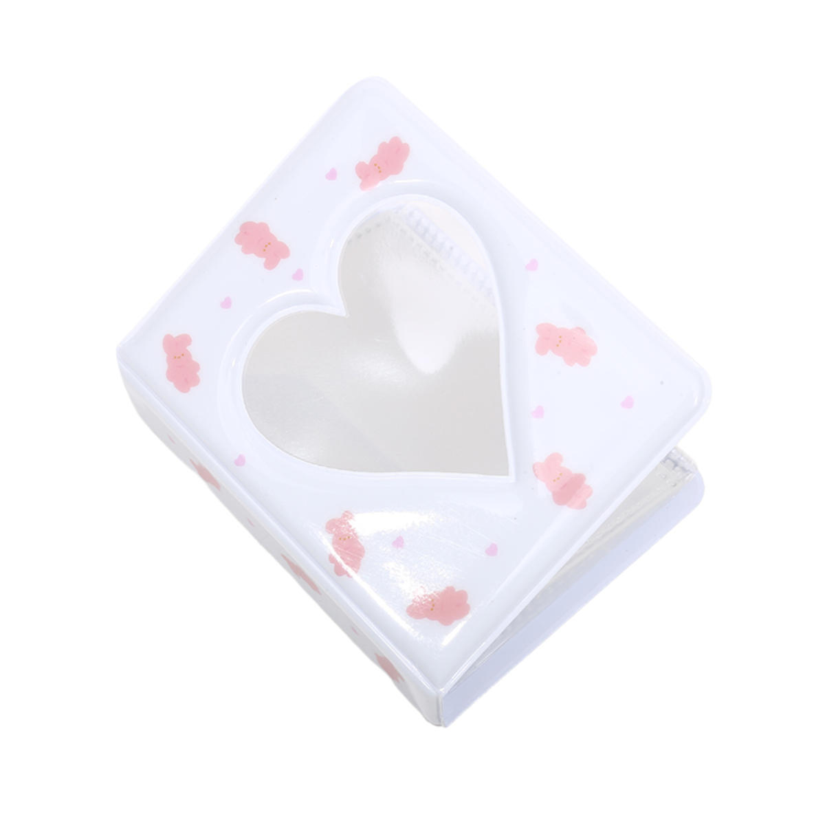 

Милый 3-дюймовый держатель для фото с сердечком любви, прозрачная внутренняя страница, коллекционный альбом, буклет, чехол для хранения фотографий в виде студенческих идолов