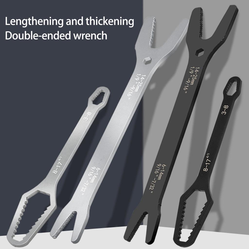 Torx Wrench Double Ended Multifunctional Wrench 6-25mm/3-17mm Self-Tightening Wrench Adjustable Glasses Wrench Tool