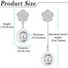 Lancardo Nurse Watch, Silicone Pocket Watch with Stretchable Clip, Cute Flower Design, Women's Analog Watch, Pocket Watch