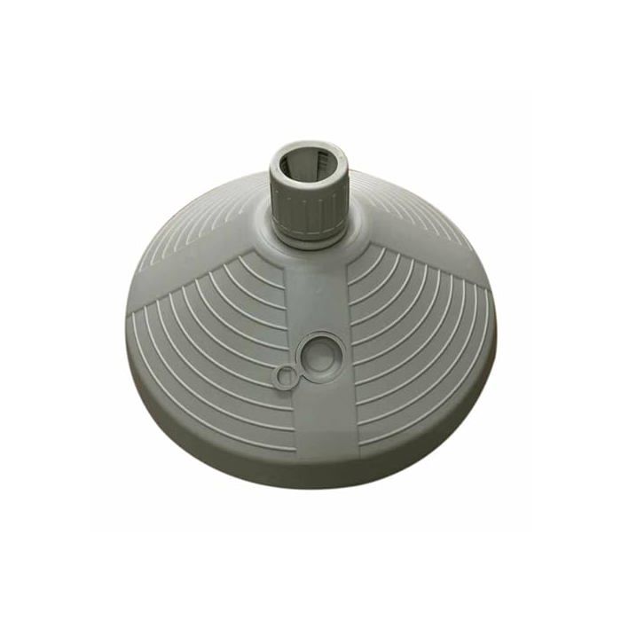 Round Plastic Parasol Base - MARBUENO SUMMER - 38x38x14 Cm - 10L - White - Compatible Ø22/25/28/32 Mm