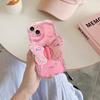 Applicable to Apple 15 mobile phone case iPhone14promax/13 cute three-dimensional bow holder 11/12 silicone