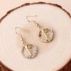 Trend Alloy Fashion Rhinestone Angel Dangle Earrings For Womens Casual Style