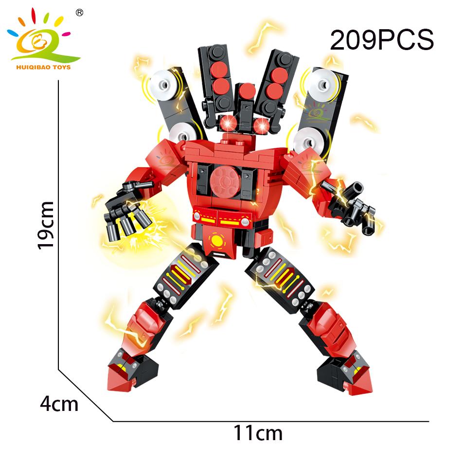 Non-Toxic Diy Skibidi Toilet Man Monitor Man Building Blocks Set Titan Speaker Man Titan Camera Model Bricks Toys For Children Adult