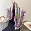 Print Designer Spring Summer 70cm Square Women Scarf Neckerchief Silk Satin Scarves Shawl Headband Hijab Bandana Wrap Bufanda