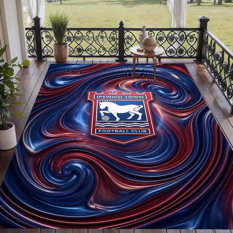 Soft Floor Carpet Ipswich Town Football Pattern Area Rug Decorative Mat For Home Room Decoration