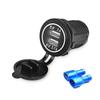 12V-24V Dual USB Charger Socket 5V 3.1A Car Charger with Panel Waterproof Power Adapter Socket Outlet for Car Marine Motorcycle