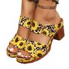 New Large-size High-heeled Women's Shoes, Lightweight Chunky Flip-flops