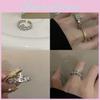 Stunning Double Layer Zircon Ring For Women With Adjustable Split Design Fashionable And Elegant