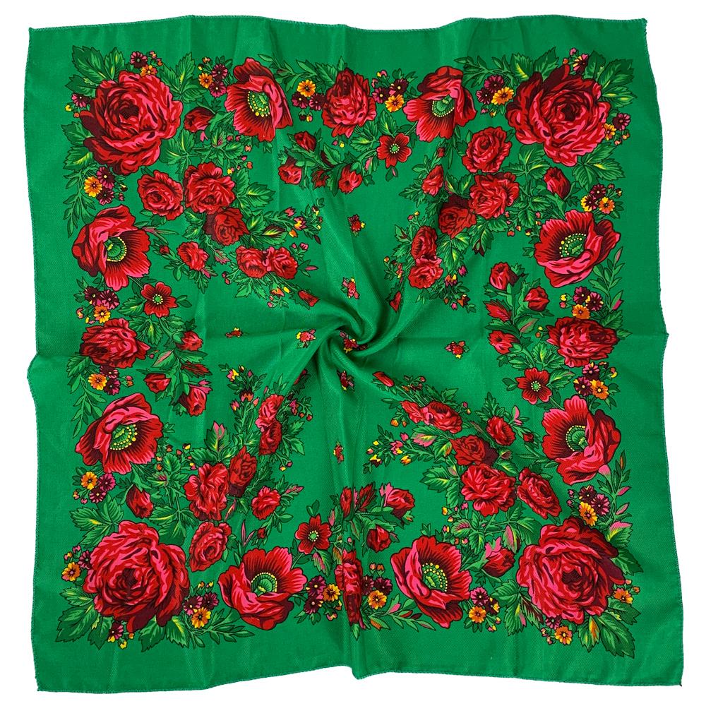 70*70Cm Russian Square Scarf Women Luxury Floral Print Bandana Lady Headband Scarves Babushka Handkerchief Head Wraps