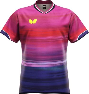 Butterfly Table Tennis Game Shirt INFILA2 JTTA Size 47830 Shirt, Moisture-wicking, Quick-drying, Stretchable, Approved, Unisex, Rose, M,