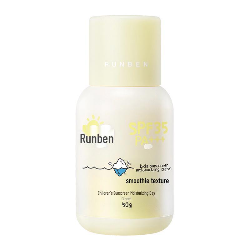 Runben Baby Sunscreen: UV Protection, Soothing, Hydrating, Moisturizing Face Cream for Children.