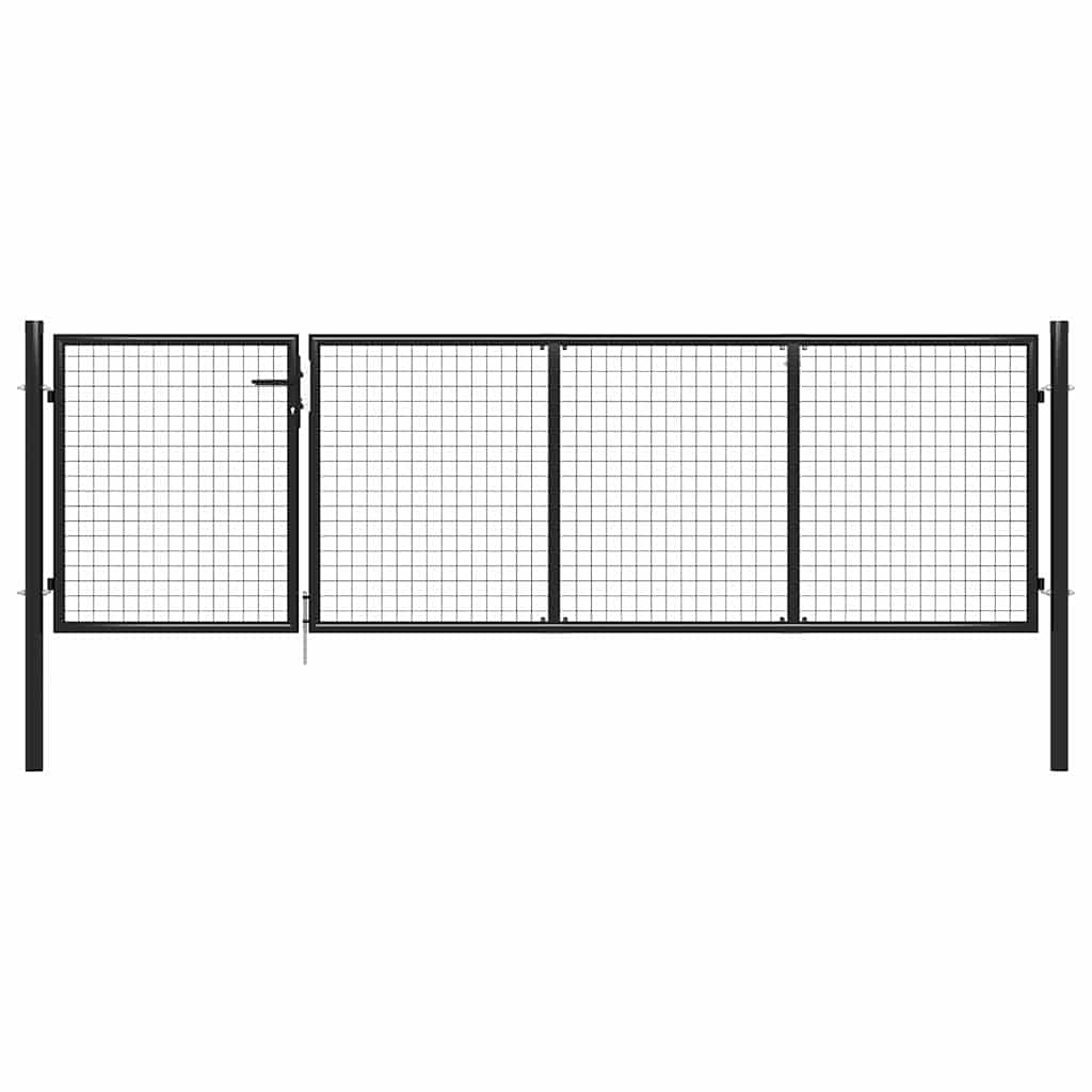 Vidaxl Gartentor Stahl 350X75 Cm Anthrazit