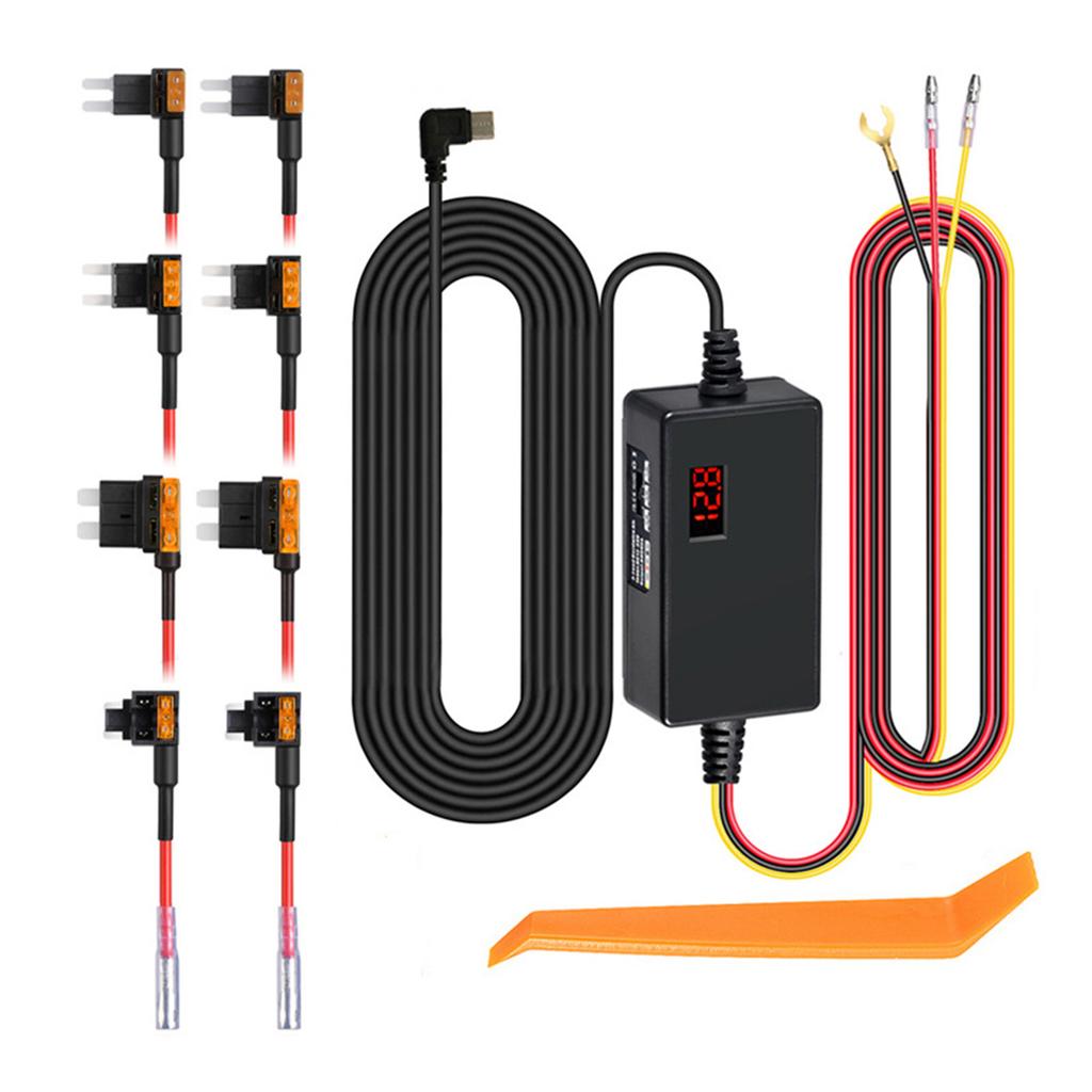 Vehicle Power Adapter Kit with Undervoltage Protection Automotive Hardwire Easy to Use for Seamless Dashboard Cams Operation