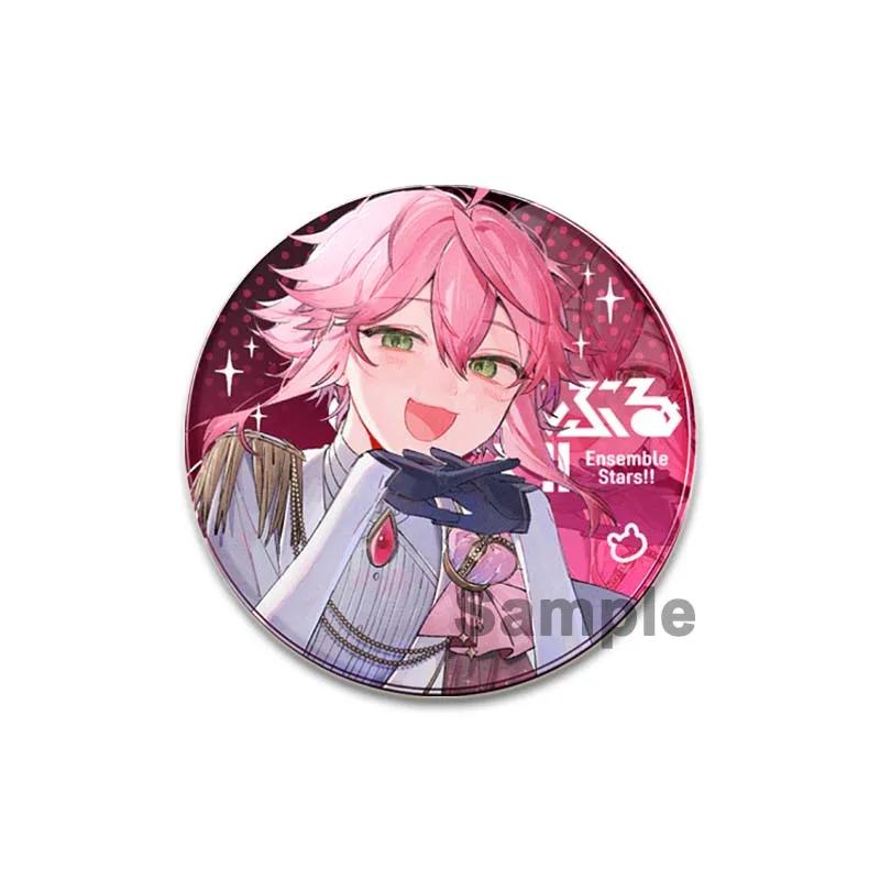 32/44/58mm Ensemble Stars Idol Round Brooch Cartoon Cosplay Badge Icons Lapel Pins for Backpack Gifts Sena Tsukinaga Sakuma Narukami