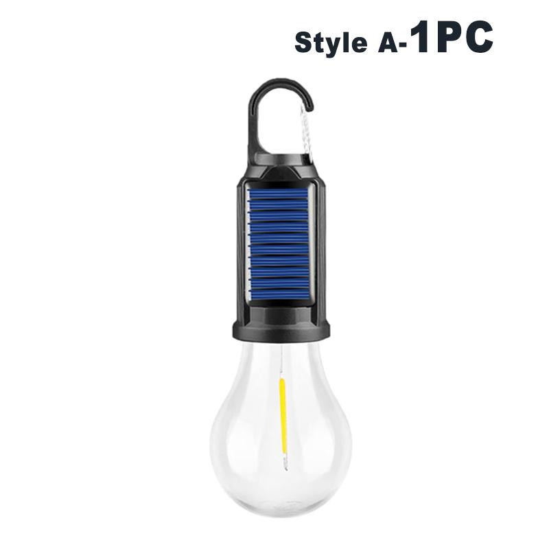 Solar Powered LED Camping Lamp USB Charging LED Lighting Lantern Waterproof Portable Handheld Lamp 100LM for Outdoor BBQ Camping