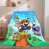 Super Mario Soft Flannel Blanket Lightweight Cozy Microfiber Blanket for Couch Bed Machine Washable LXR91