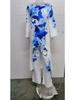 2025 Women's Casual Loose Print Nine-Sleeve Sun Protection Shirt & Wide-Leg Pants Set