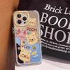 Cute Winnie the Pooh Mirror Phone Case with Beaded Chain, Soft TPU Cover for iPhone