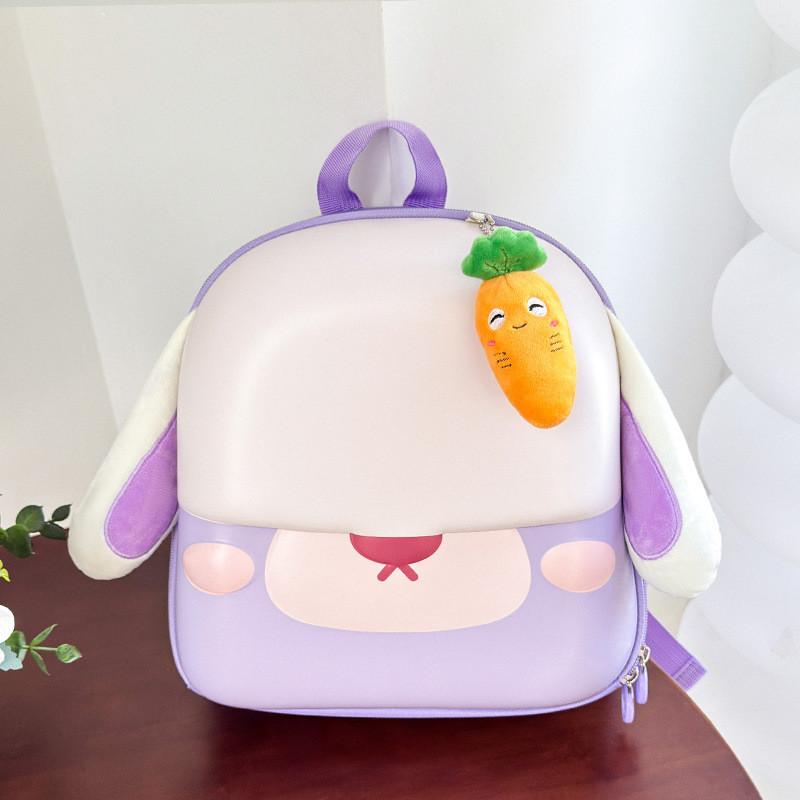 Cartoon Adorable Bunny Kids Backpack Lightweight Oxford Cloth For Boys And Girls