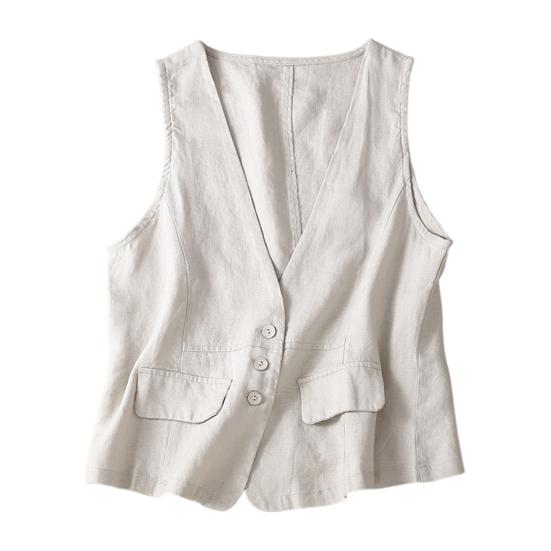 Dámská vesta Jednořadý cardigan bez rukávů Jednobarevný Tenký výstřih do V Slim Fit Běžné Denní nošení Dámská vesta