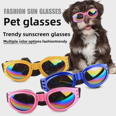 Foldable Dog Sunglasses - Windproof & UV Protective, 6 Colors Available