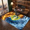 Tappeto in Velluto di Cristallo con Stampa del Leeds United Football, Comodo Assorbente d'Acqua Antiscivolo Tappeto per Pavimenti Interni