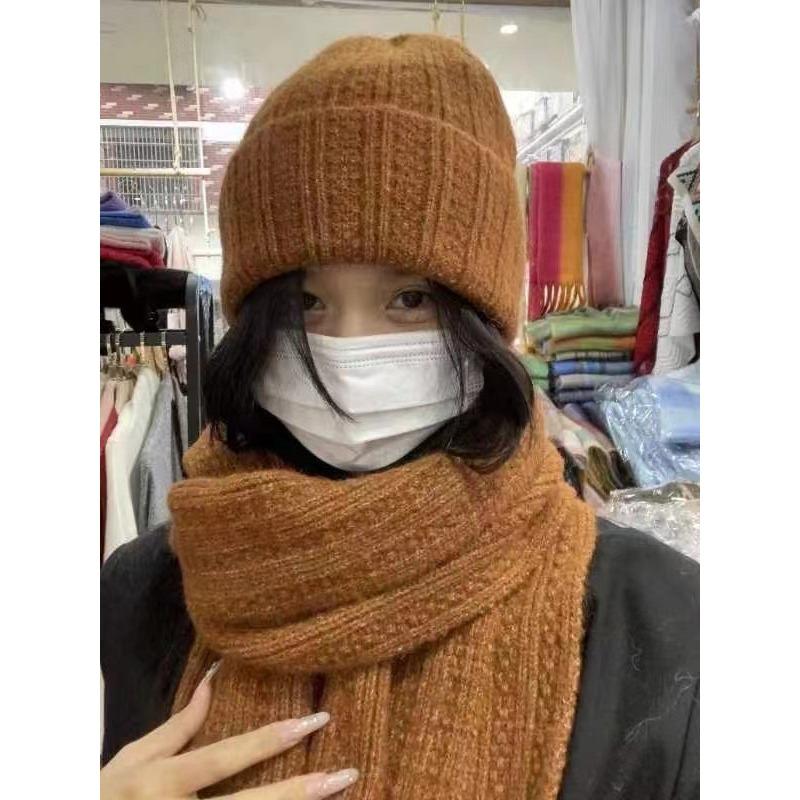 New Wool Knitted Scarf for Women in Winter Korean Fashion  Versatile  Warm Student Scarf Skin Friendly and Soft