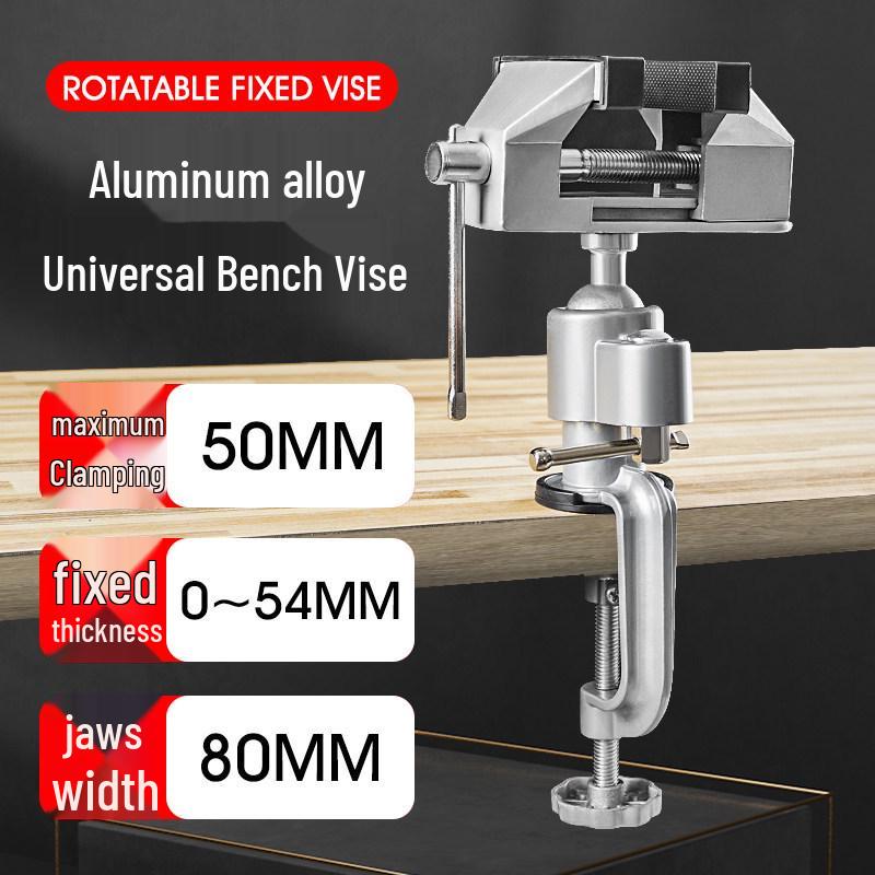 Compact 360° Rotating Bench Vise for Home & Desktop Use