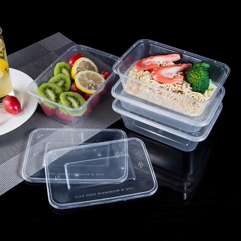 ZISIZ Disposable Round Takeaway Bowls with Lids