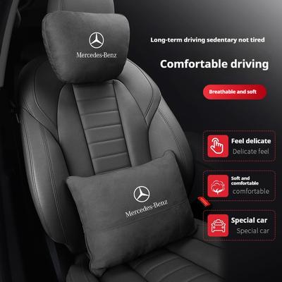 Mercedes Benz Klasa A B C E S V R GLB GLC GLE Sprinter Pilot SLK SLC AMG W204 ML Poduszka pod kark na zagłówek fotela Samochodowa Miękka poduszka pod kark