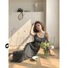 Spring/Summer 2026 French Style Slim Bodycon Spaghetti Strap Long Dress
