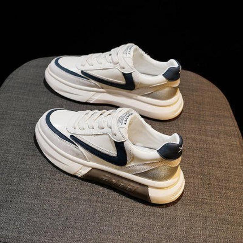 

INS корейский стиль белые туфли женские модные осенние новые туфли на платформе женская обувь для отдыха на тонких каблуках 40