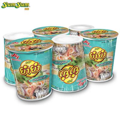 Yum Yum Cup TemTem, Seafood Suki Flavor, 60 G, 6 Pcs - Thai Instant Noodle