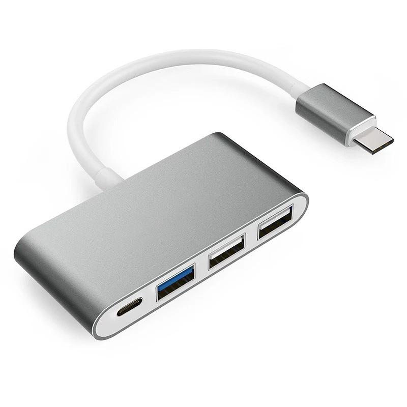 USB-C Hub 4 Ports Multi-Function Docking Station, High Speed USB Splitter Compatible with Game Consoles, Phones and Laptops