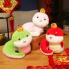 Year Of The Snake Mascot With Persimmon Plush Toy Cartoon Doll Gift Decoration