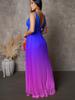 2025 Summer Gradient Strappy Backless Long Dress