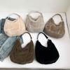 New Solid Plush Velvet Sweet Shoulder Bags Elegant Cute and High-end Tote Bags 2026  Versatile Crossbody Bag for Women