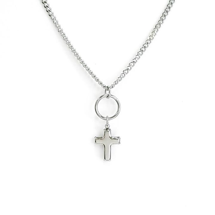 Glory_Arden [Unisex] Reversible Cross Daily Necklace / Ghmn-294