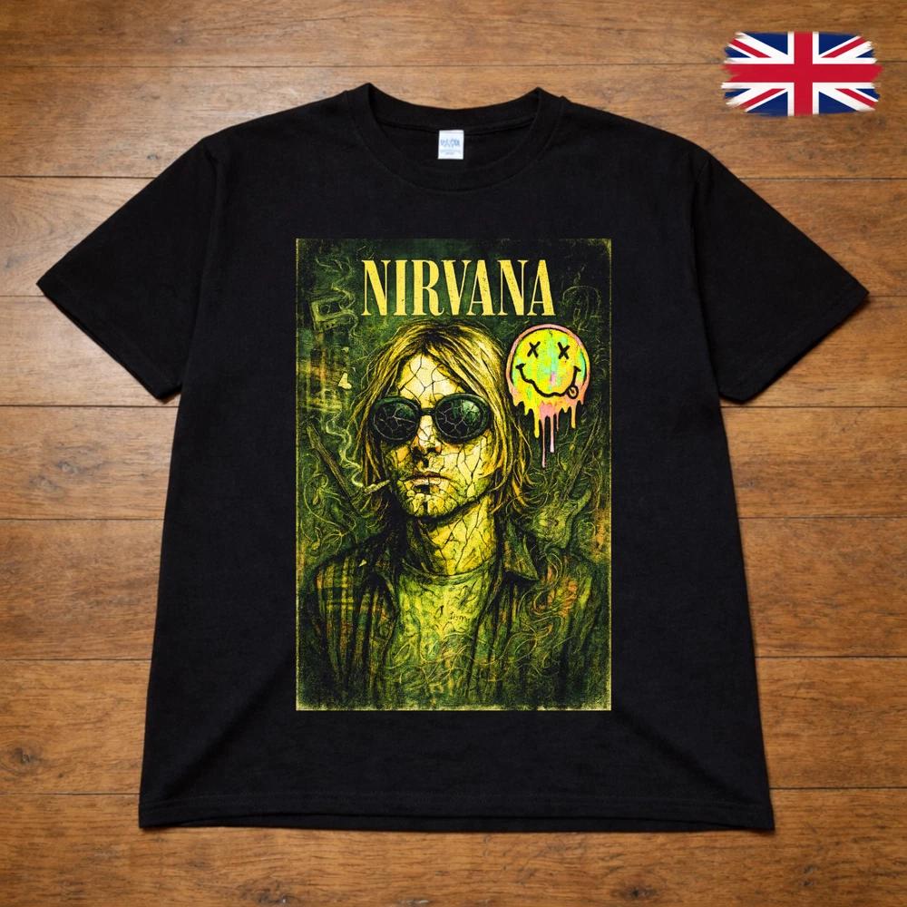 Nirvana Vintage Grunge Portrait Graphic TShirt Rock Band Tee Adults Kids 2XL