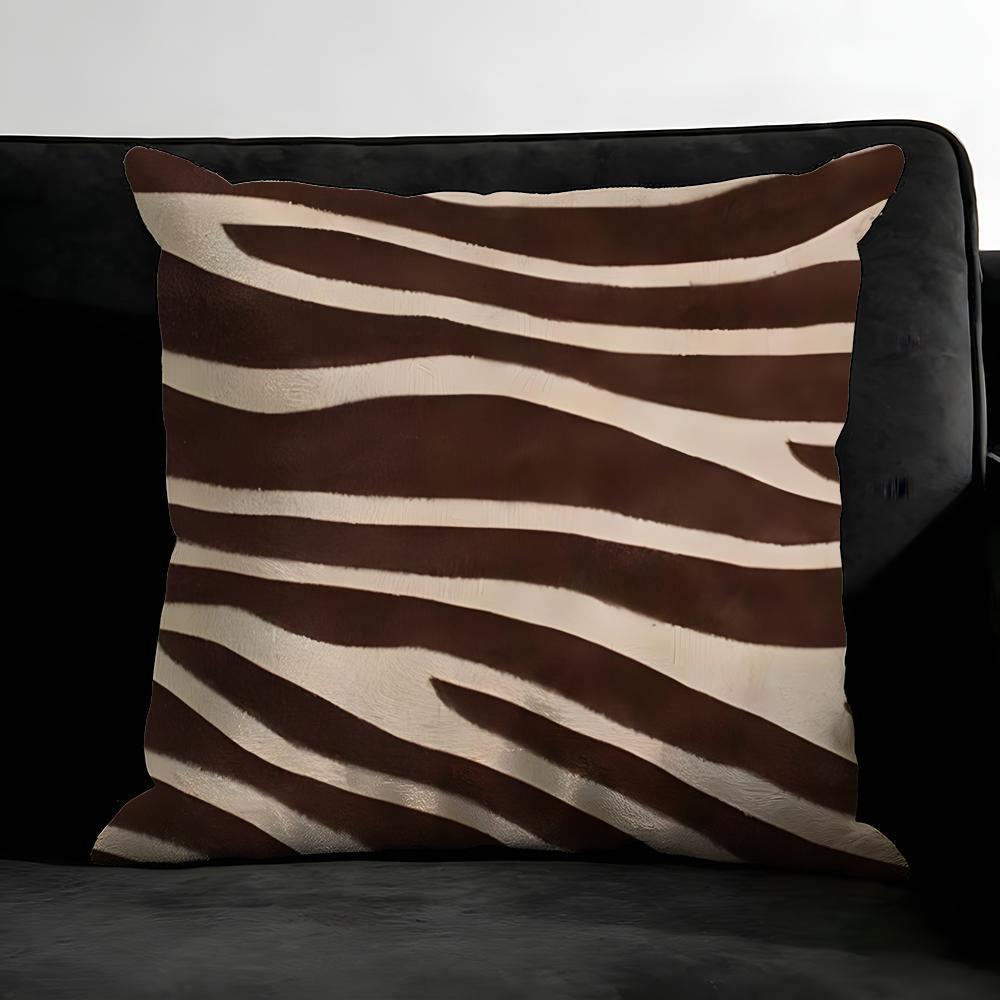 Zebra Pattern Fashion Cushion Cover Pillowcase Ultra Soft Skin Friendly Fabric Cloud Like Comfort & Concealed Zipper