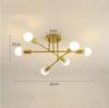 Nordic Iron Chandelier: Creative Small Ceiling Lamp for Living Room, Bedroom, or Restaurant