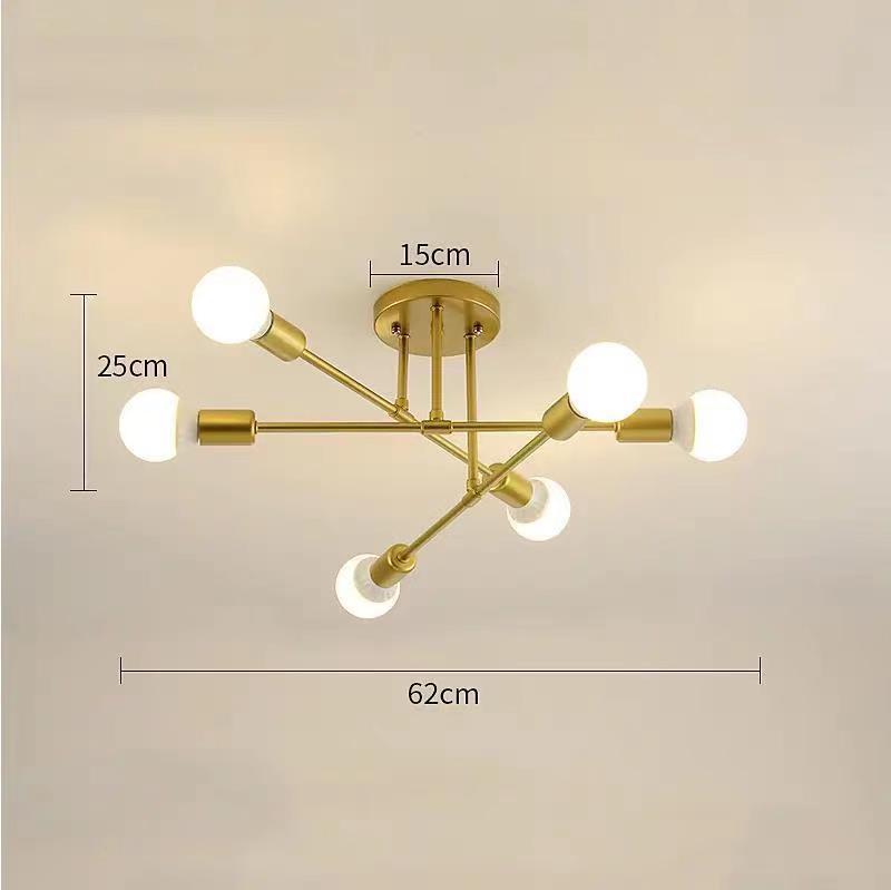 Nordic Iron Chandelier: Creative Small Ceiling Lamp for Living Room, Bedroom, or Restaurant