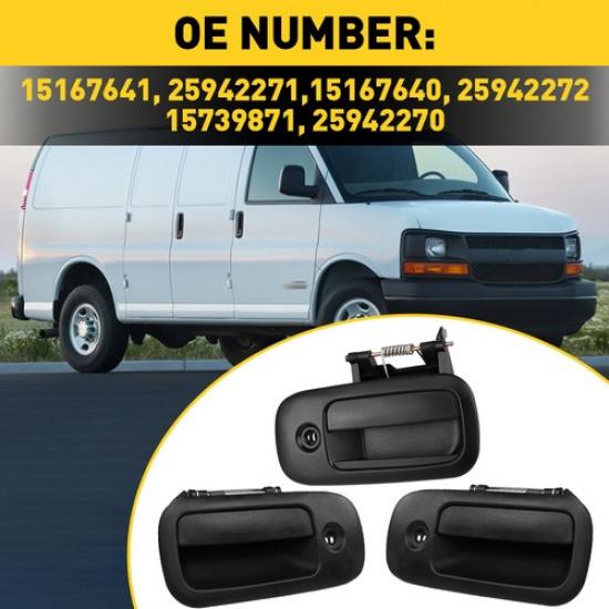 Outside Door Handles Set Left Right Sliding For Chevy Express GMC Savana Van B