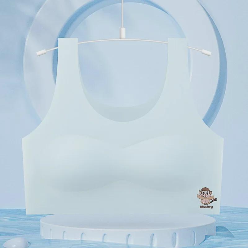 Seamless Ice Silk Cartoon Bra for Teen Girls - Comfortable and Stylish