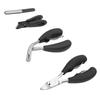 4 Pcs Nail Clippers Kit Long Handle Wide Opening Nail Clippers Set with Cuticle Nipper File Stainless Steel