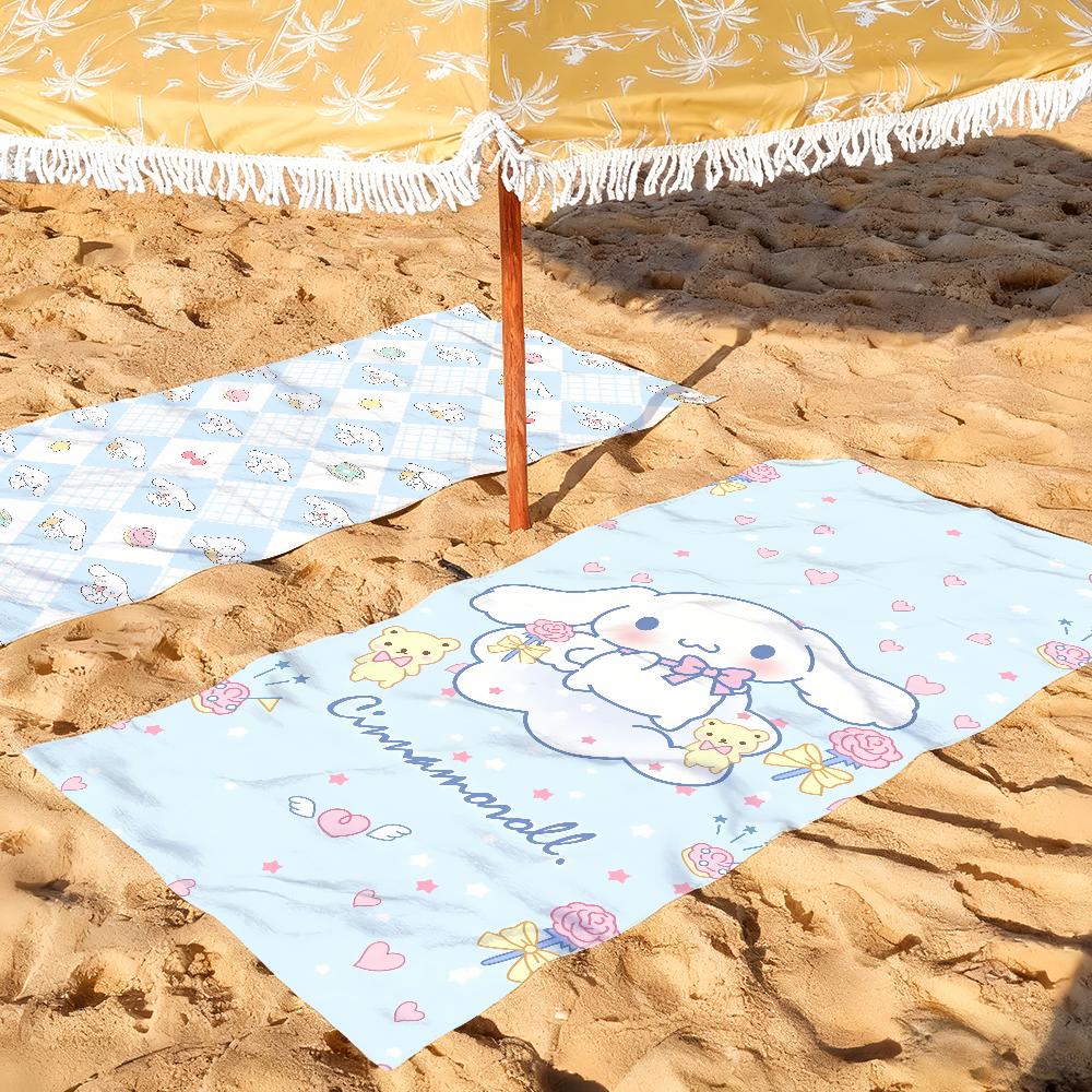 Sa Cute C-Cinnamoroll Cartoon Towel Quick Dry Soft Yoga Swimming Fitness Mountain Climbing Large Beach Towels