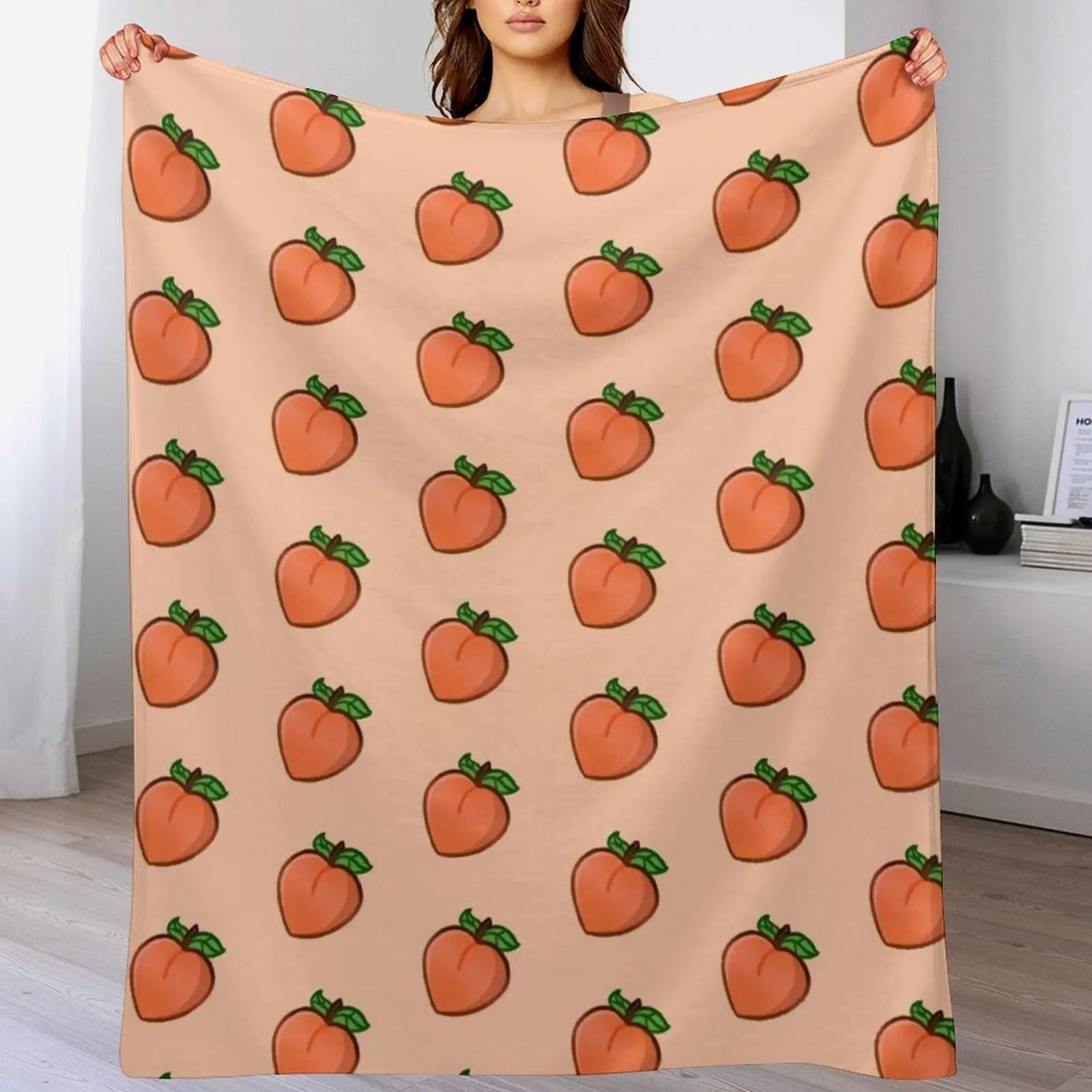 

Cute Peach Throw Blanket Soft Cozy Blanket for Pet Kids Adults 102x76cm(40x30in)