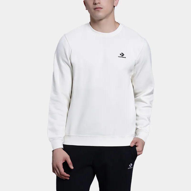 Converse Sweatshirts Unisex White Crew Neck Moderate Regular 10024510-A11