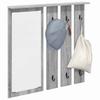 Wall Mounted Coat Rack in Grey Sonoma 84 x 10 x 80 cm