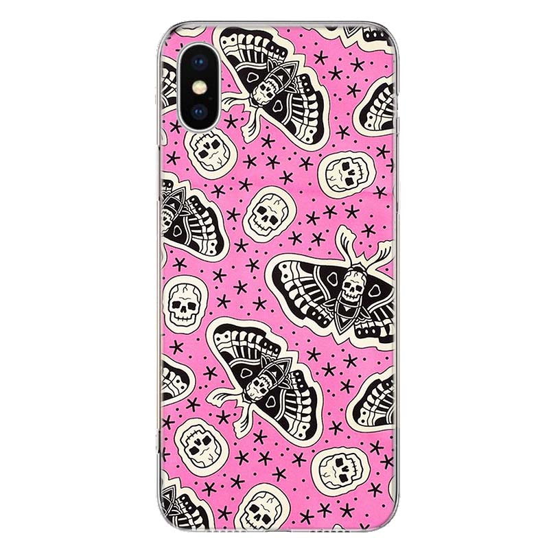 Pink Cat Skull Sorceress Witch Phone Case For iPhone 11 12 13 Mini 14 15 Plus 17 Air 16 Pro Max 16E 7 8 SE 2020 Customized Print